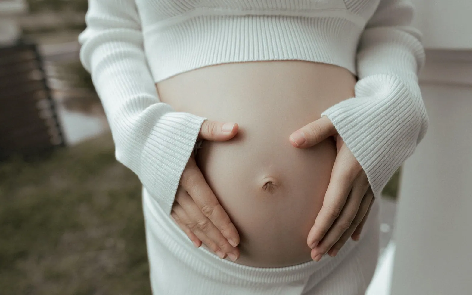 Woman, pregnant and belly