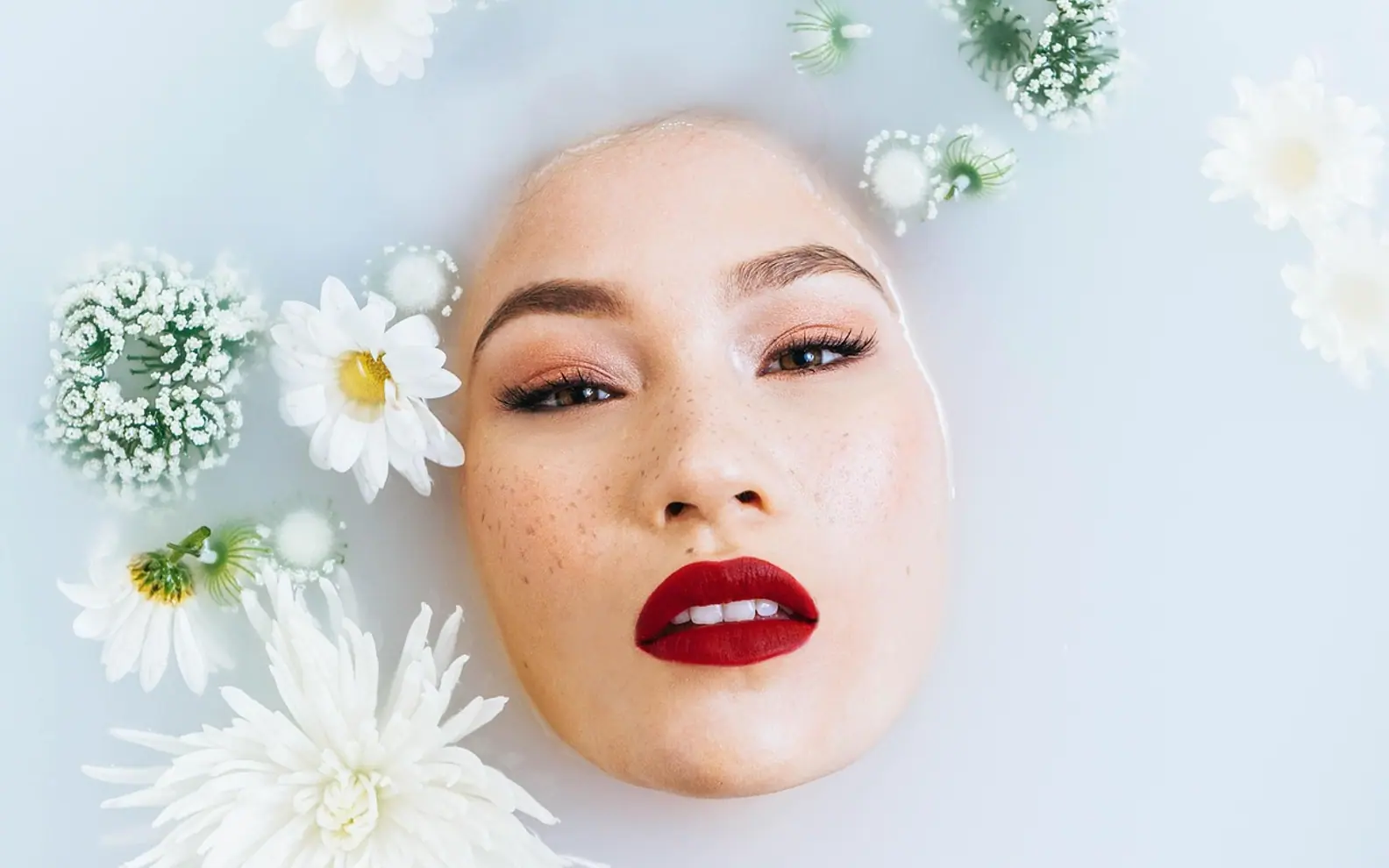 Woman, bath and beauty