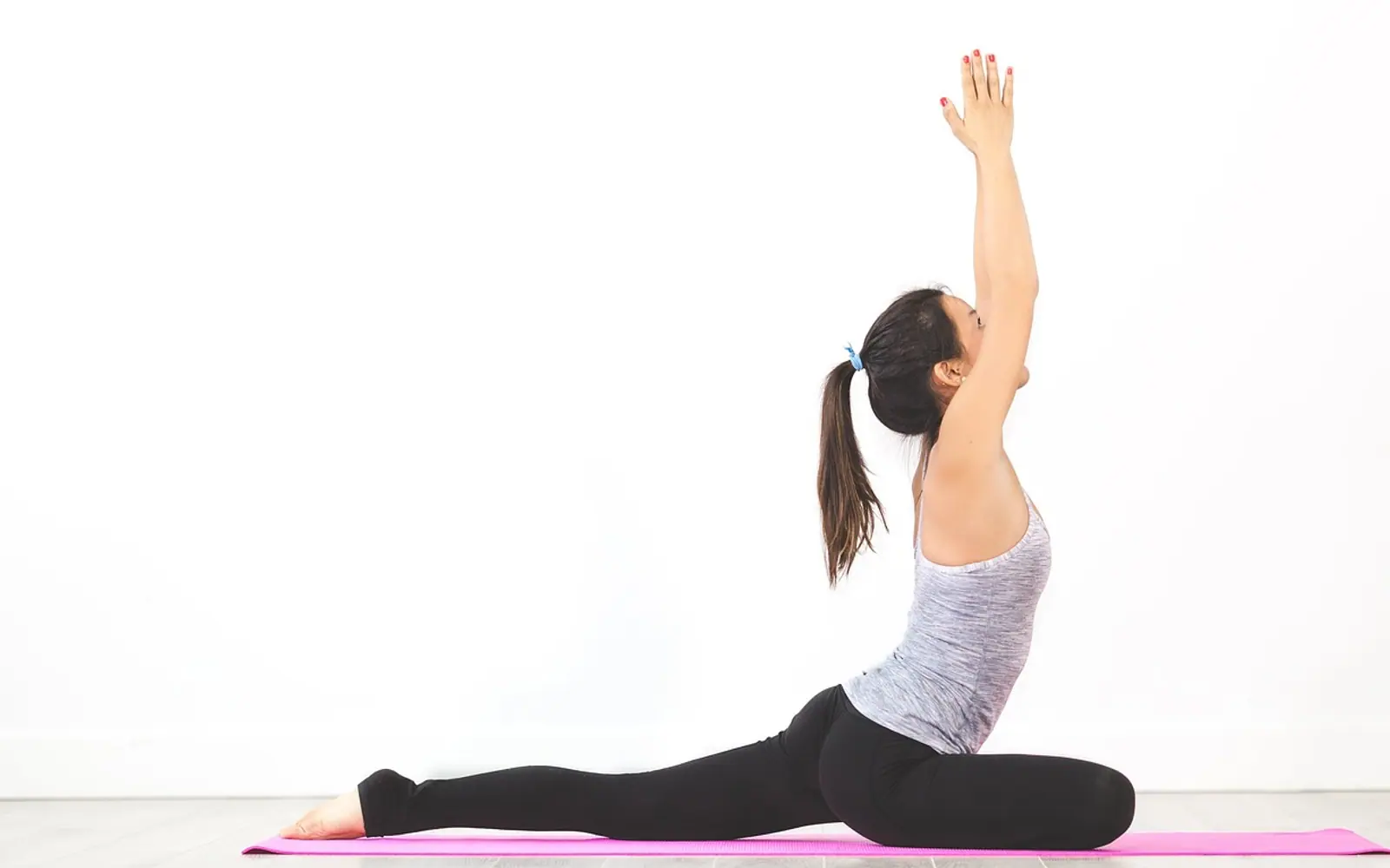 People, woman and yoga